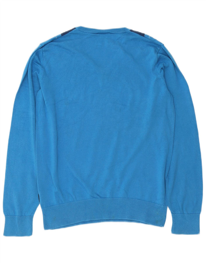 Peak Performance Herren-Pullover mit V-Ausschnitt, mittelblau, Argyle/Diamant