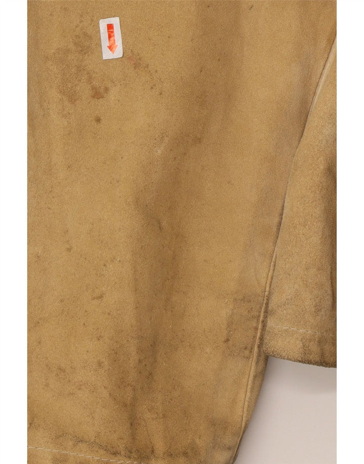 CONBIPEL Herren Wildlederjacke UK 40 Large Beige Leder