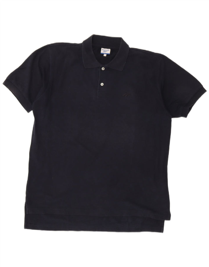 Reebok Herren-Poloshirt, groß, marineblau, Baumwolle