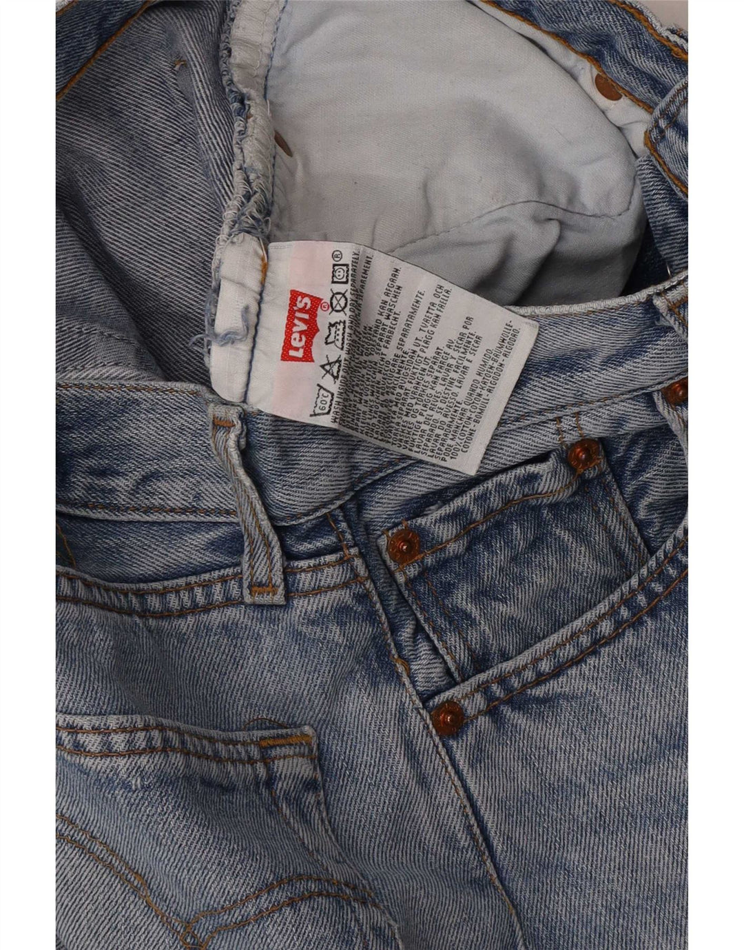Levi's Herren Straight Jeans W28 L34 Blaue Baumwolle