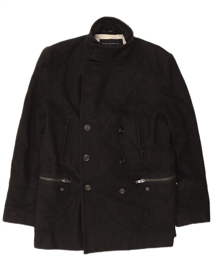 French Connection Herren Pea Coat UK 40 Large Schwarz