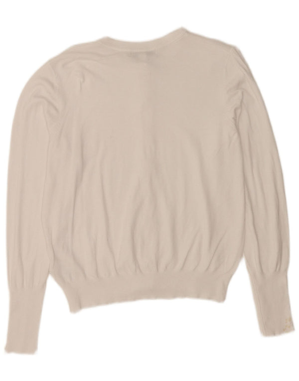 Marks & Spencer Damen-Cardigan-Pullover UK 14 Mittelweiße Viskose