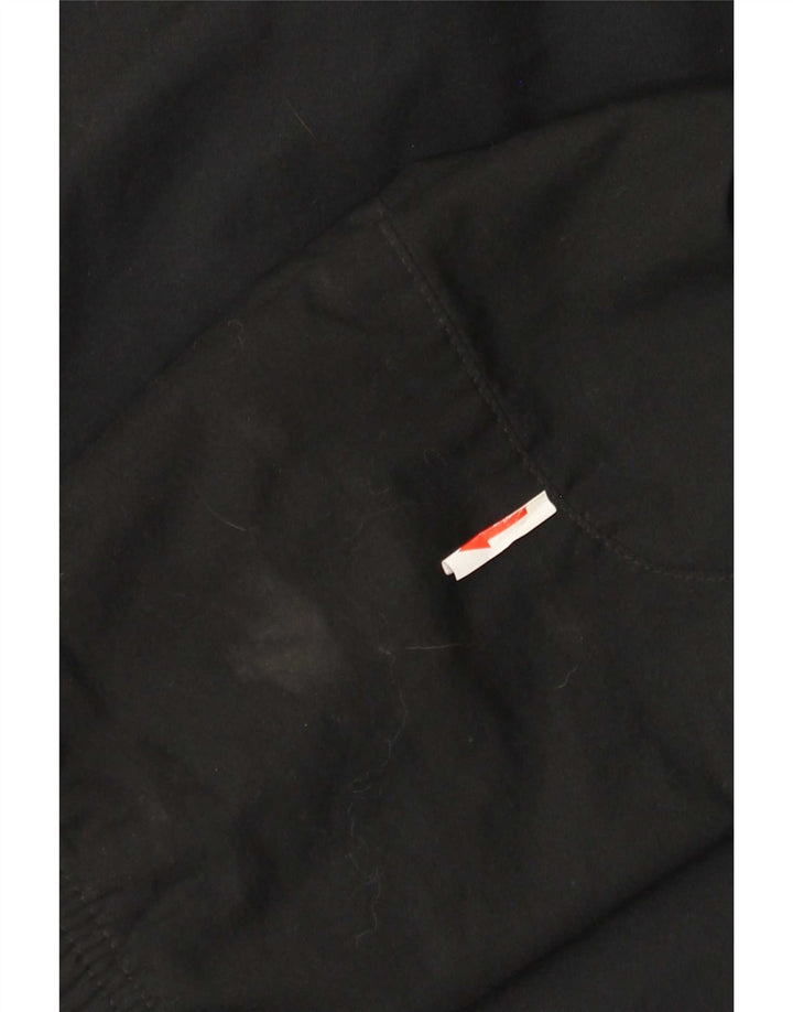 Nike Herren-Trainingsanzug-Oberteiljacke UK 38/40 Mittelschwarzes Polyester