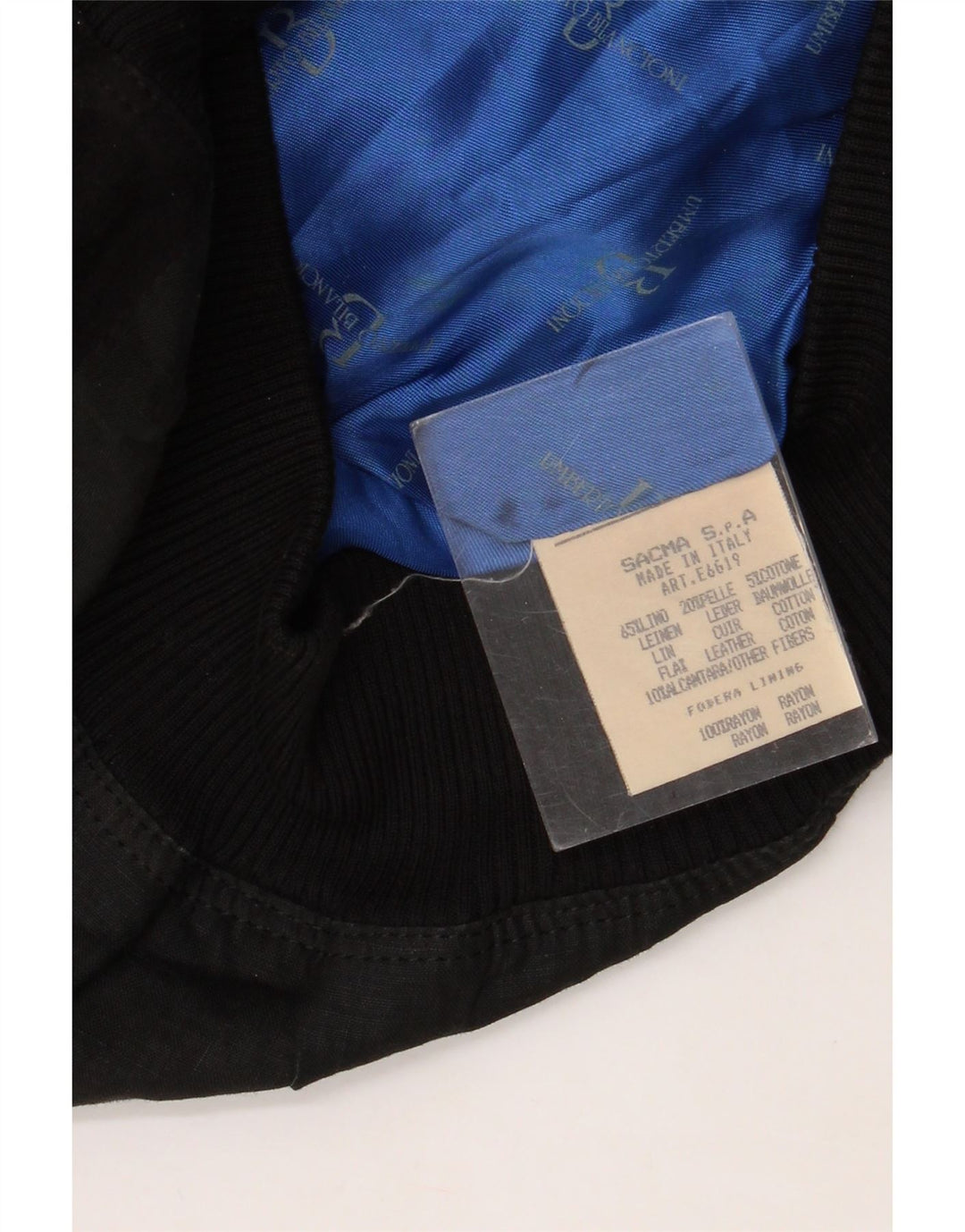 Umberto Bilancioni Herren Bomberjacke UK 38 Medium Schwarz Geometrisch