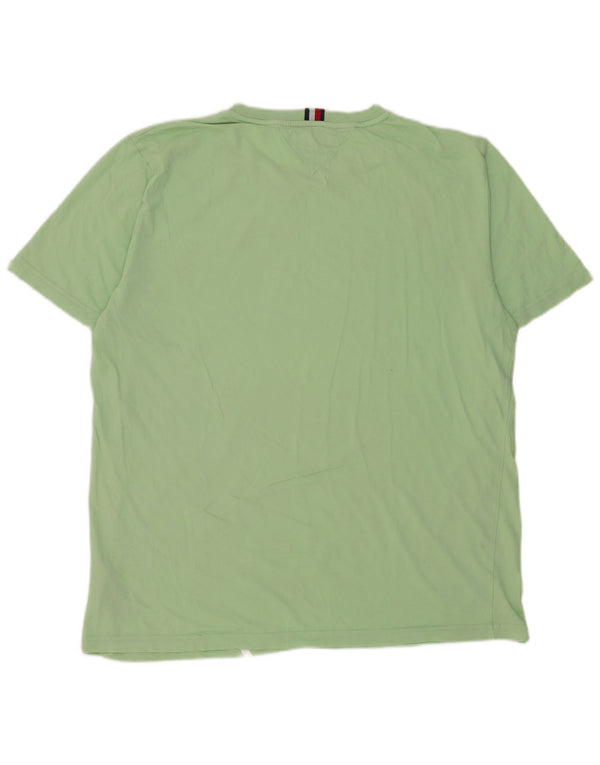 Tommy Hilfiger Herren Grafik T-Shirt Top 2XL Grüne Baumwolle