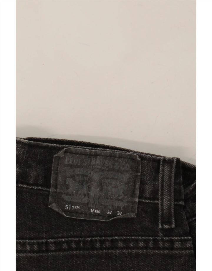 LEVI'S Boys 511 Slim Jeans 15-16 Years W28 L28 Black Cotton Vintage Levi's and Second-Hand Levi's from Messina Hembry 