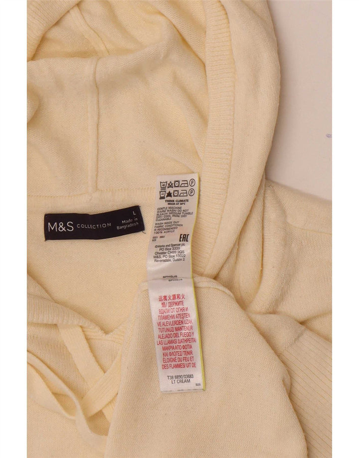 Marks & Spencer Damen-Pullover mit Kapuze, übergroß, Größe 40, Beige