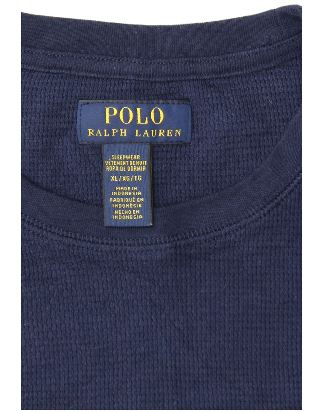 POLO RALPH LAUREN Herren Top Langarm XL Marineblau Baumwolle