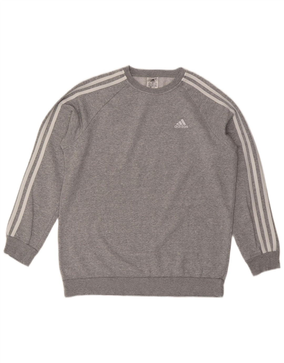 ADIDAS Damen-Sweatshirt in Übergröße, Gr. 8/10, Größe S, Grau meliert