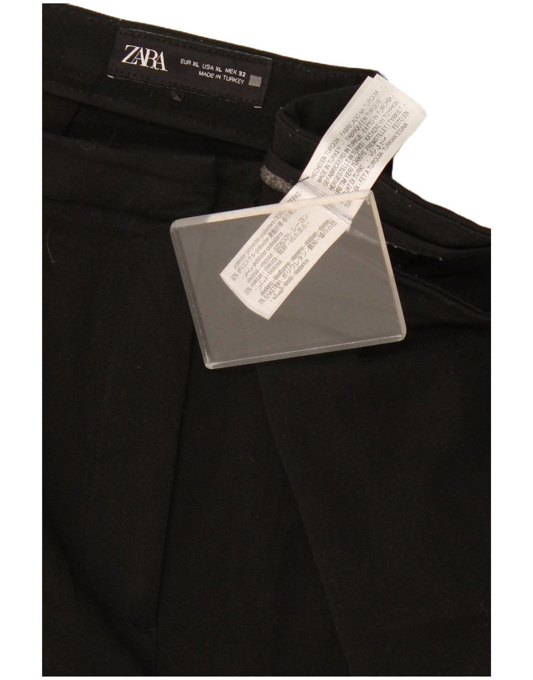 Zara Damen Bootcut Freizeithose XL W32 L33 Schwarz Polyester