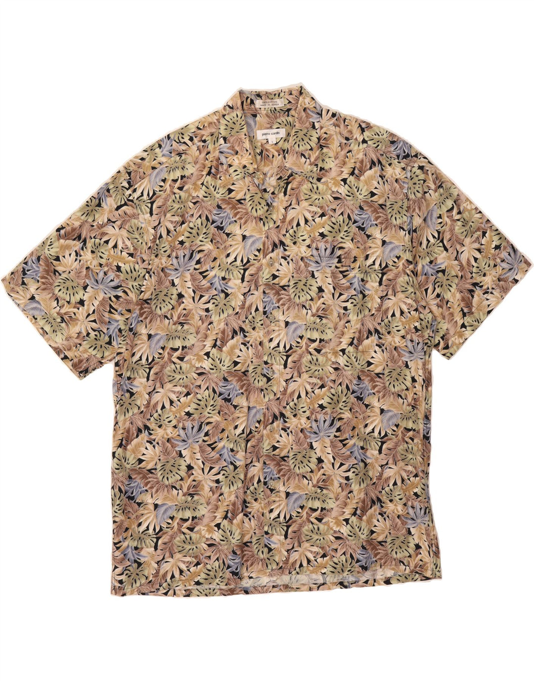 PIERRE CARDIN Mens Abstract Pattern Short Sleeve Shirt Large Multicoloured Vintage Pierre Cardin and Second-Hand Pierre Cardin from Messina Hembry 