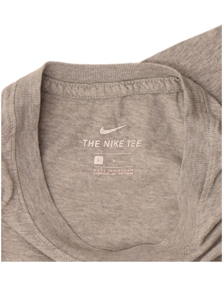 NIKE Herren-T-Shirt mit Grafik, Größe L, Grau, Baumwolle