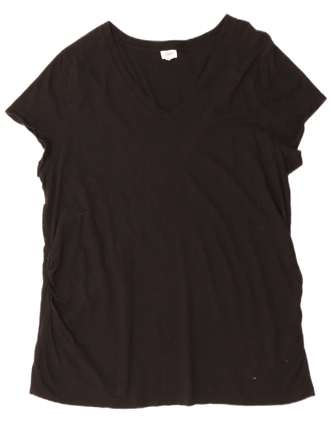 J. Crew Damen T-Shirt Top UK 16 Large Schwarz Baumwolle