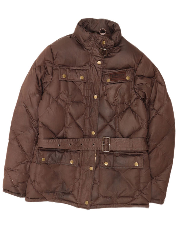 Barbour Damen Wattierte Jacke UK 12 Mittelbraunes Polyester