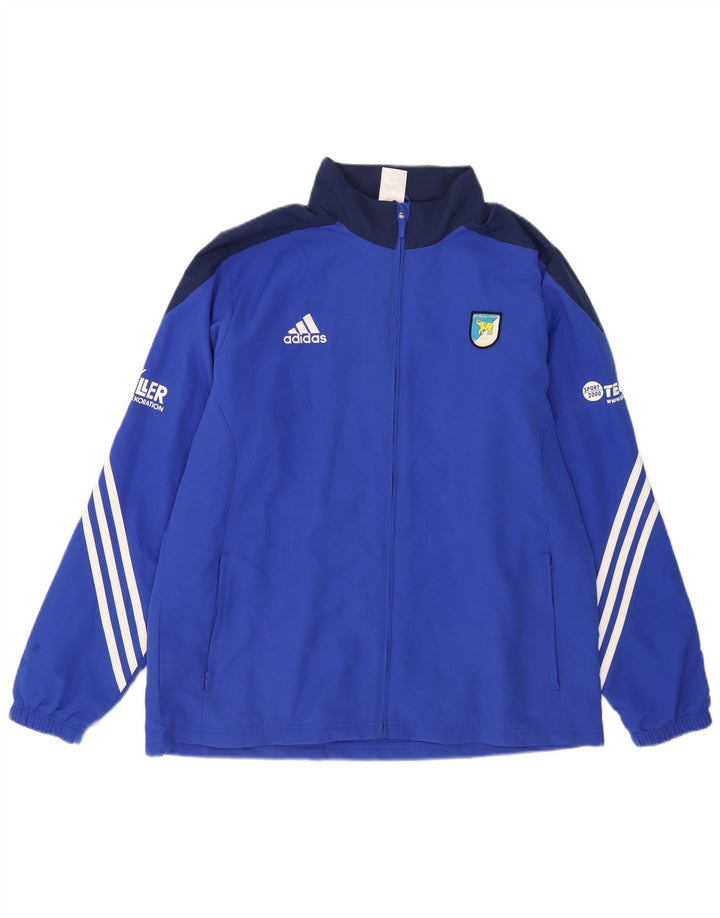 Adidas Herren-Trainingsanzug mit grafischem Oberteil, XL, blau, Colourblock-Polyester