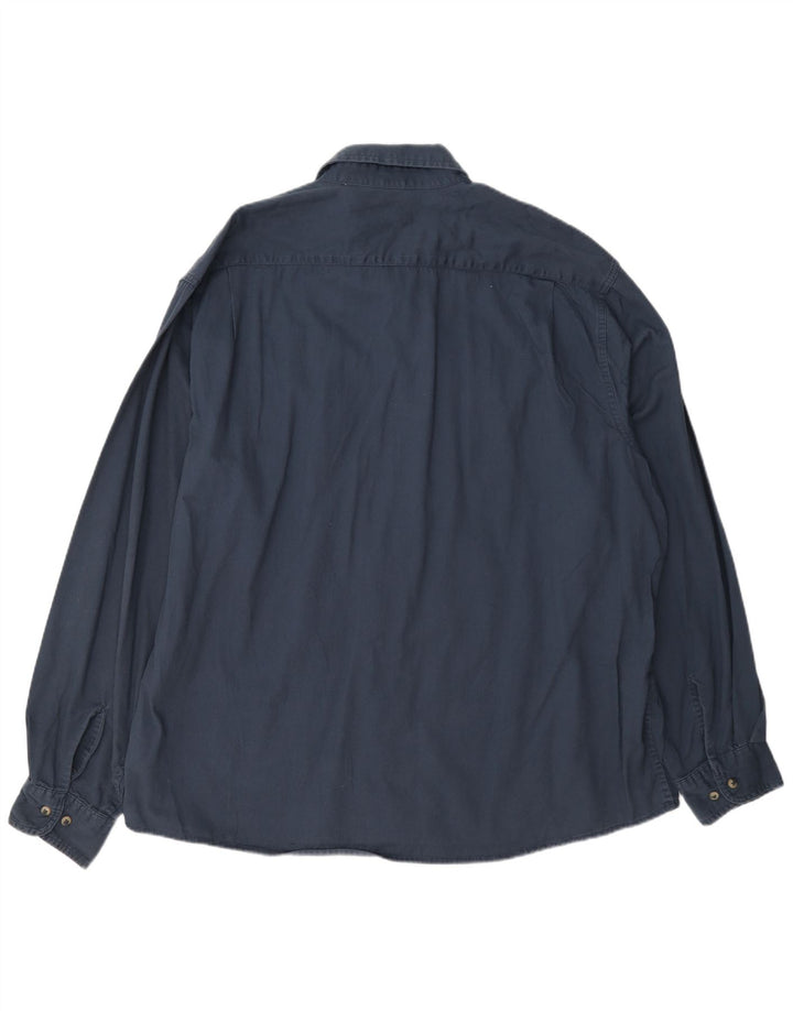 Wrangler Herrenhemd 2XL Marineblau aus Baumwolle