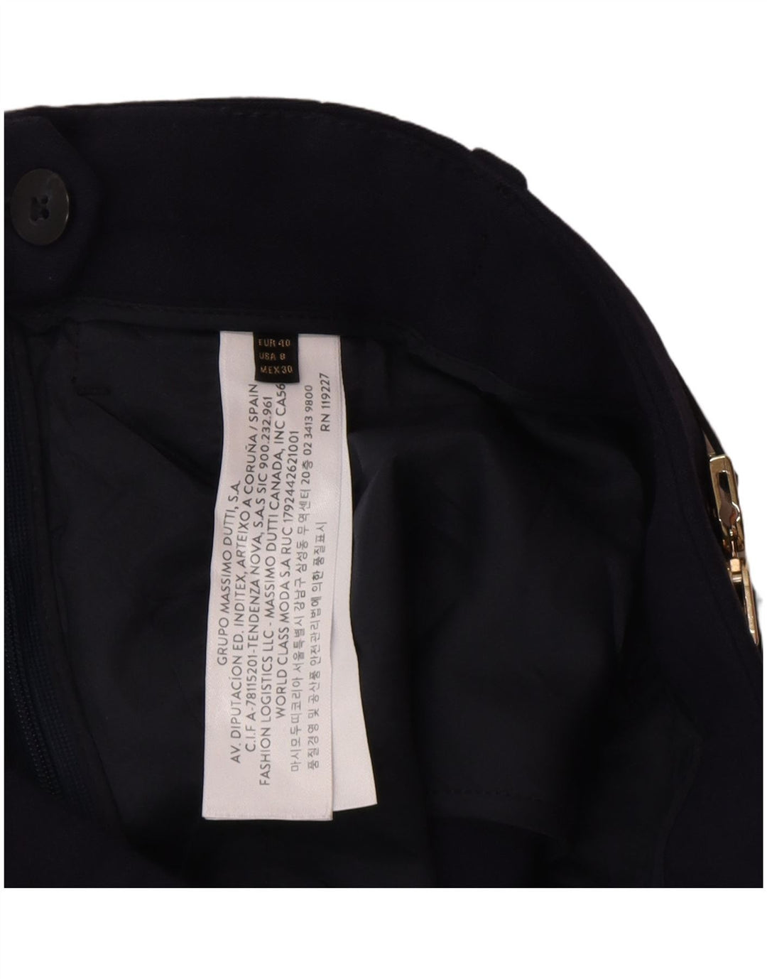 MASSIMO DUTTI Damen Chinohose EU 40 Medium W30 L28 Marineblau