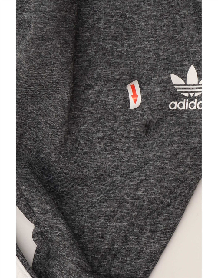 Adidas Damen Trainingshose Jogger UK 12 Mittelgraues Polyester