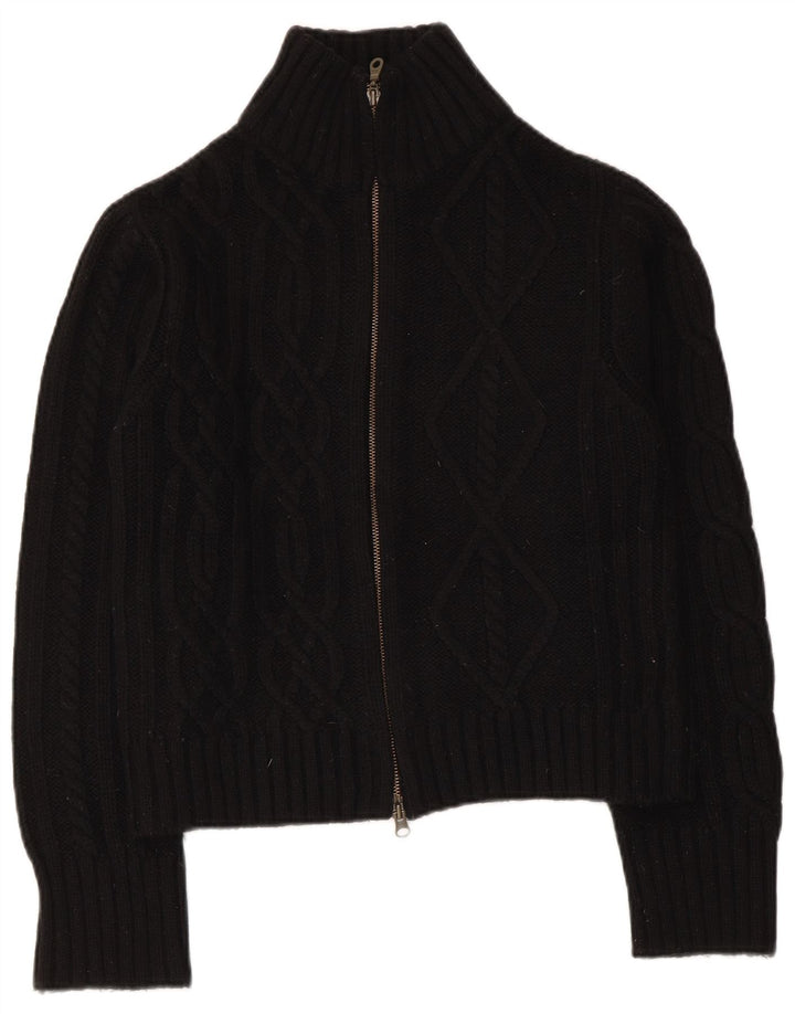 Marlboro Classics Damen-Cardigan-Pullover UK 12 Mittelschwarze Wolle
