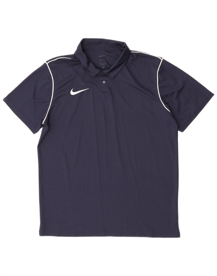 Nike Herren Dri Fit Poloshirt, Größe L, Marineblau