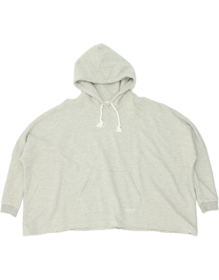 ANIMAL Womens Crop Oversized Hoodie Jumper US 8 Medium Grey Cotton | Vintage Animal | Thrift | Second-Hand Animal | Used Clothing | Messina Hembry 