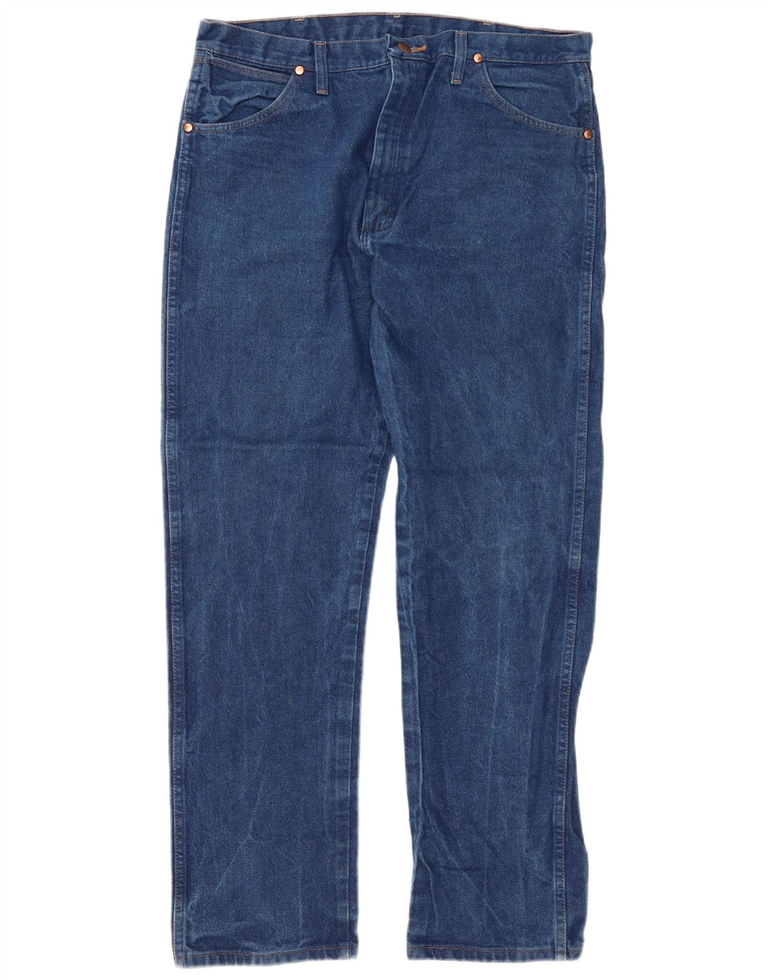 Wrangler Herren Straight Jeans W37 L32 Blaue Baumwolle