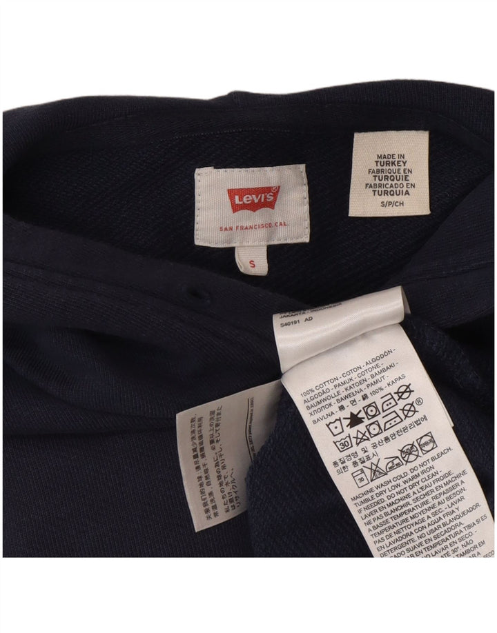 Levi's Herren-Kapuzenpullover mit Grafik, Größe S, marineblaue Baumwolle
