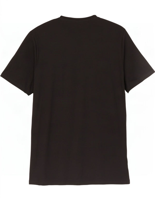 Guess Herren-T-Shirt mit Grafik, Größe L, aus schwarzer Baumwolle