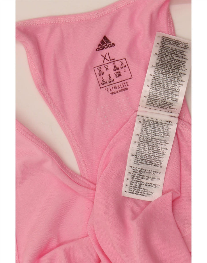 ADIDAS Damen Climalite Weste Top UK 20/22 XL Rosa Polyester