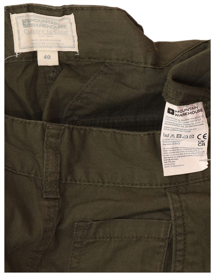 Mountain Warehouse Herren-Cargoshorts W40 XL, grüne Baumwolle