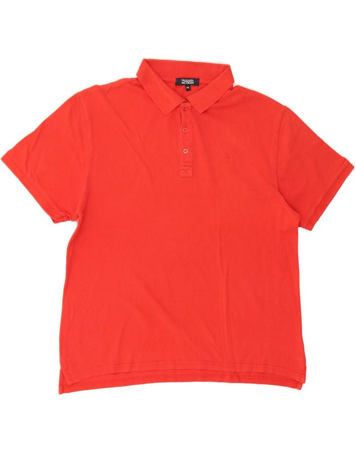 TRUSSARDI Mens Polo Shirt 3XL Red Cotton Vintage Trussardi and Second-Hand Trussardi from Messina Hembry 