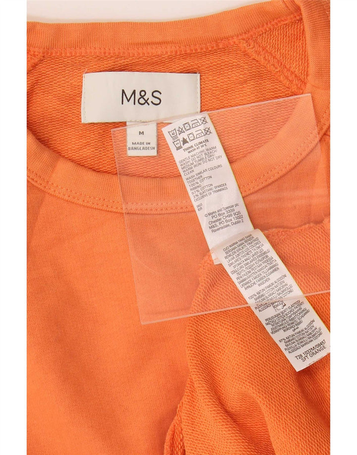 Marks & Spencer Herren-Sweatshirt-Pullover aus mitteloranger Baumwolle
