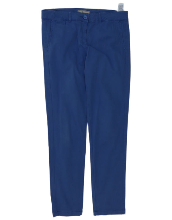 Marks & Spencer Slim Chino-Hose für Damen, UK 12, M, W32, L30, Blau, Baumwolle
