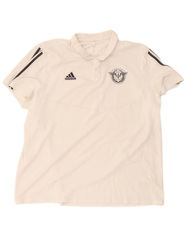 Adidas Mens ESV Penzberg Regular Fit Polo Shirt 3XL White Cotton