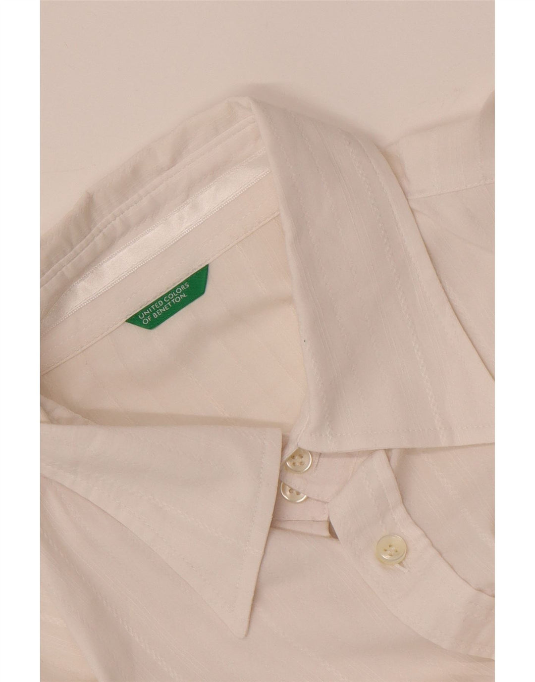 BENETTON Herrenhemd Large Weiß