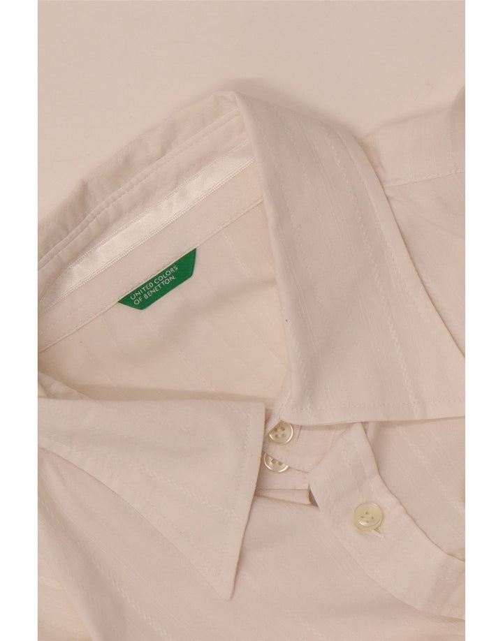 BENETTON Herrenhemd Large Weiß