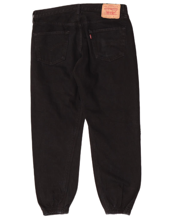 Levi's Damen 512 Jogger Tapered Jeans W36 L27 Schwarze Baumwolle