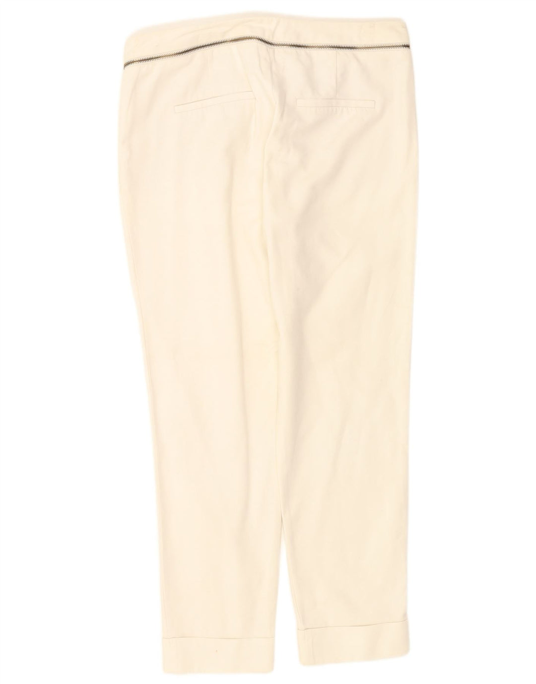 Schmale, kurze Hose von Zara für Damen, EU 38, Größe S, W28, L26, Weiß