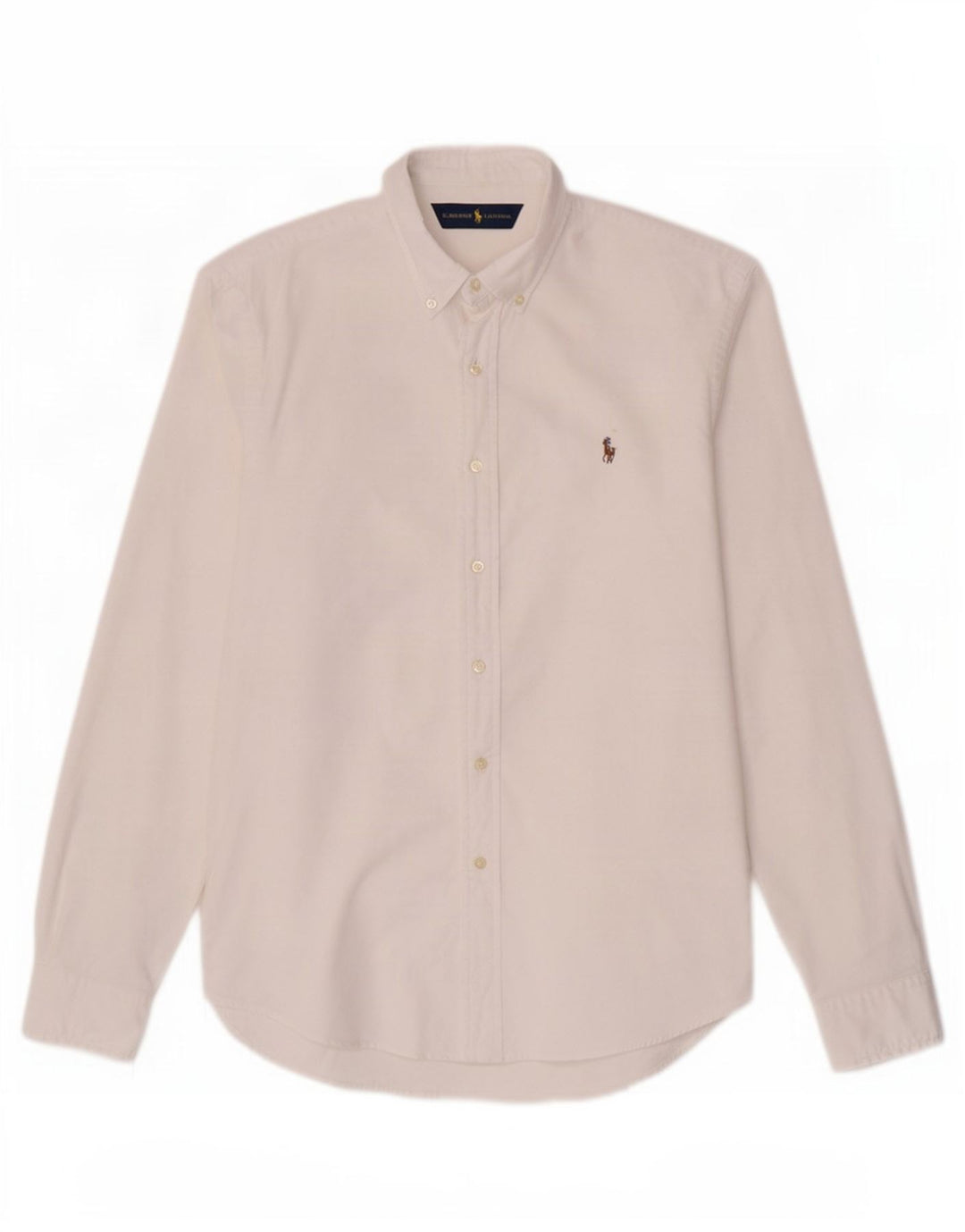 Ralph Lauren Herren-Stretch-Oxford-Slim-Fit-Hemd, Größe L, Weiß