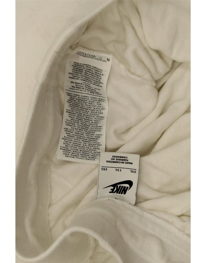Nike Herren-Trainingshose, Jogginghose, Größe 2XL, weiße Baumwolle