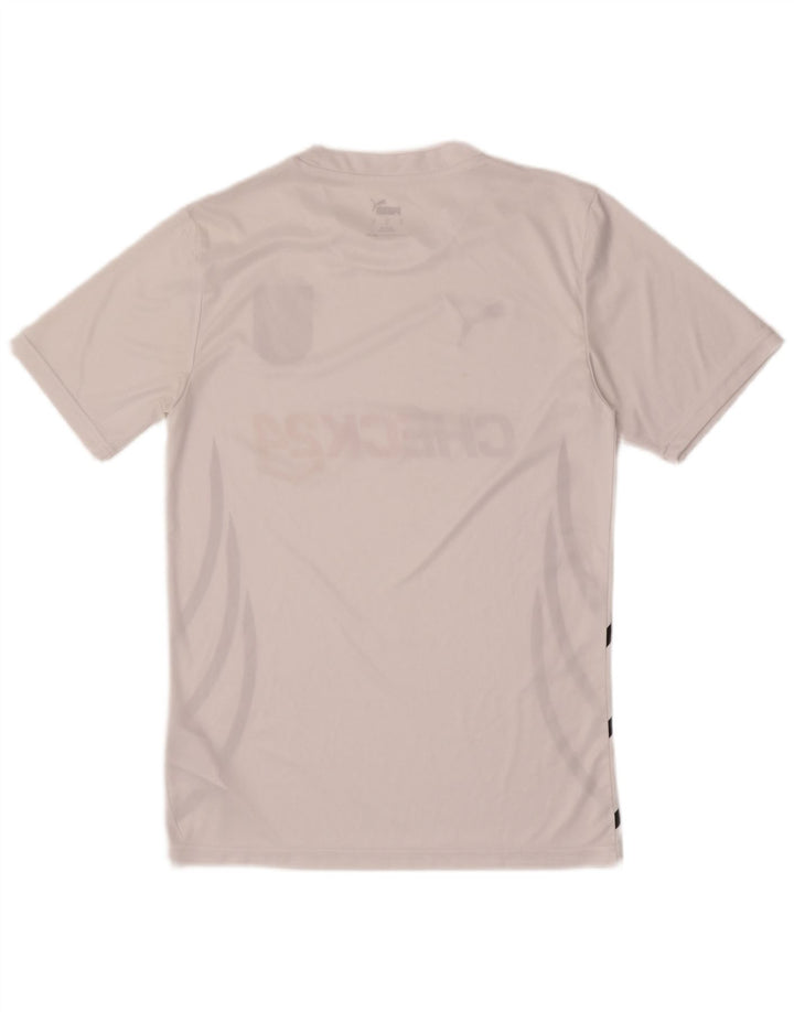 Puma Herren Deutshland Graphic T-Shirt Top Small Weiß Colourblock Polyester