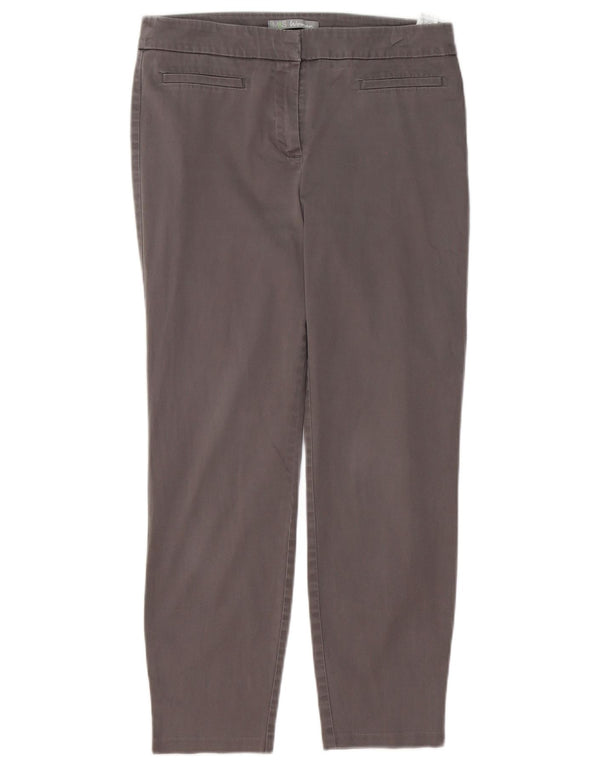 Marks & Spencer Damen Crop Slim Freizeithose UK 10 Small W30 L25 Grau
