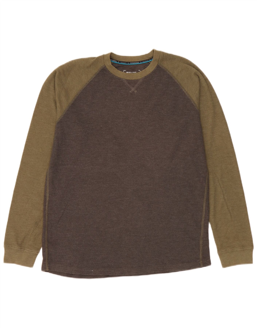Mountain Warehouse IsoCool-Oberteil für Herren, langärmlig, groß, Grau, Farbblock