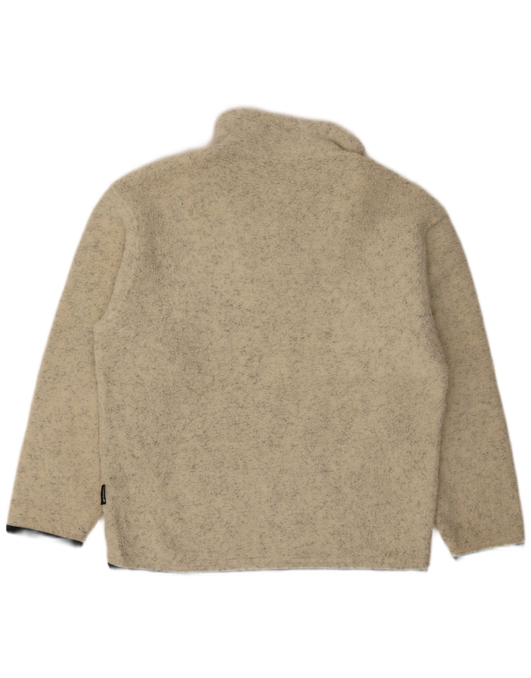 Lotto Herren-Fleecepullover mit Reißverschluss am Hals, kleines beige meliertes Polyester
