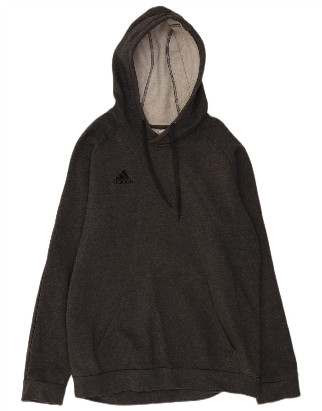 ADIDAS Herren Kapuzenpullover, groß, graue Baumwolle