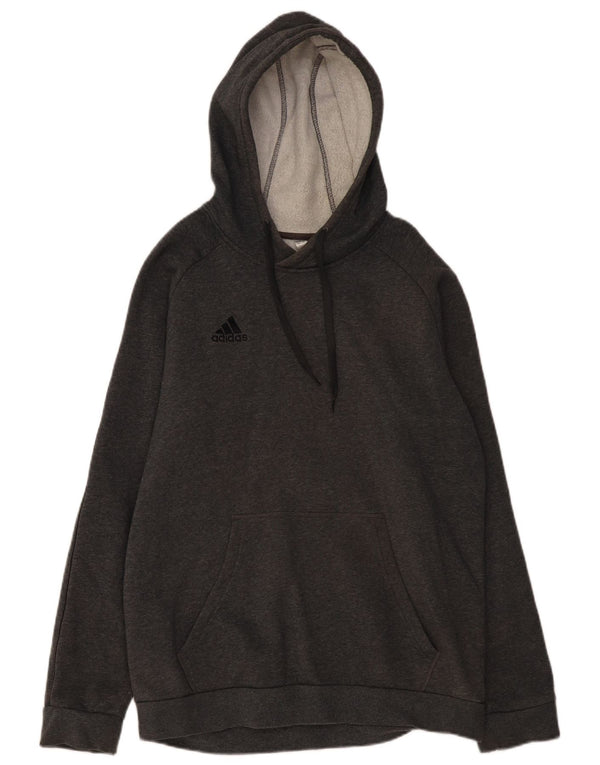 ADIDAS Herren Kapuzenpullover, groß, graue Baumwolle