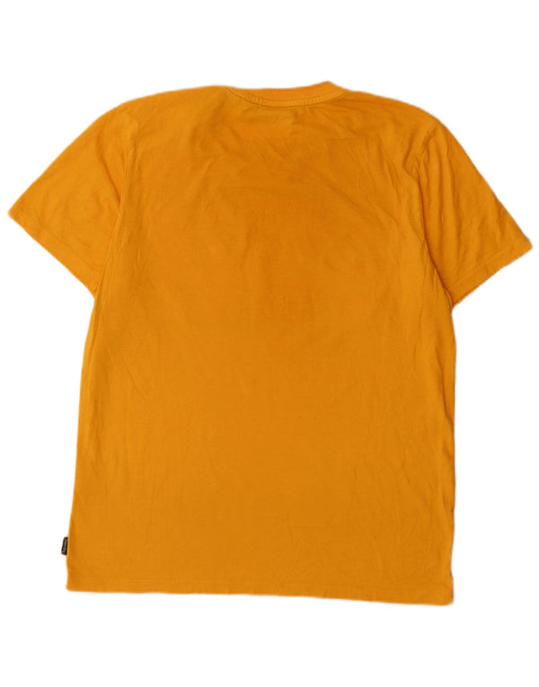 Superdry Herren Grafik-T-Shirt-Oberteil XL aus gelber Baumwolle