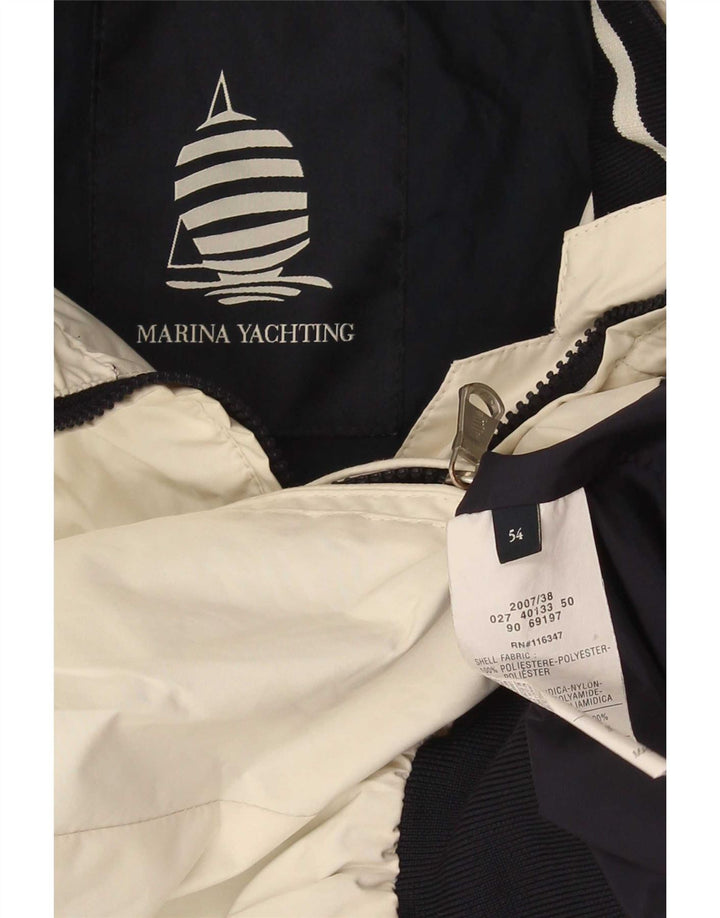 Marina Yachting Herren Bomberjacke UK 54 2XL Weiß Colourblock Polyester