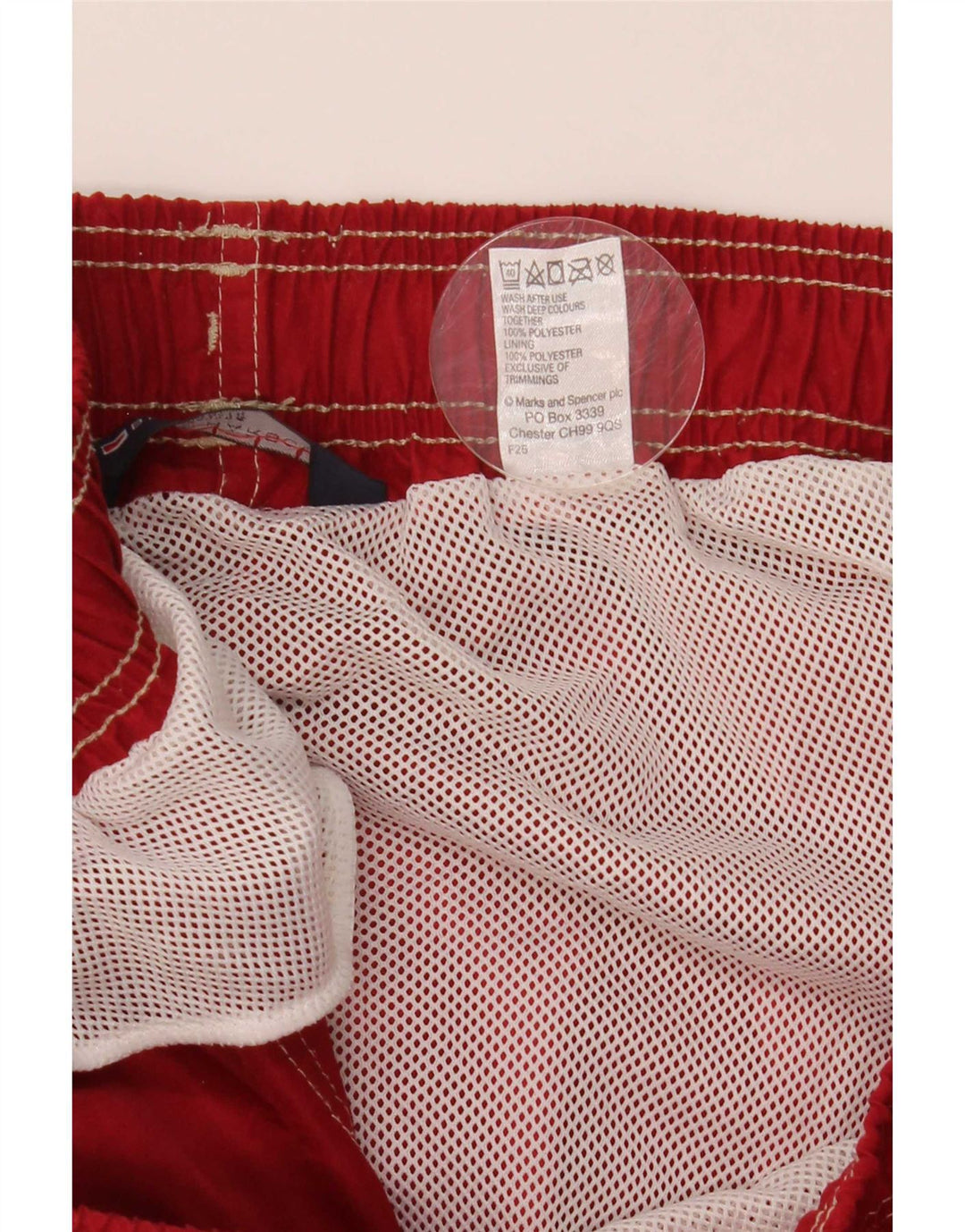Marks & Spencer Herren-Badeshorts, groß, rot, Polyester