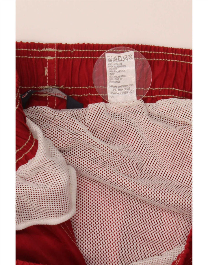 Marks & Spencer Herren-Badeshorts, groß, rot, Polyester